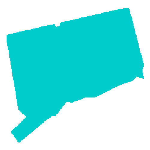 Map of Connecticut highlighting healthcare
