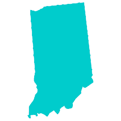Map of Indiana highlighting healthcare