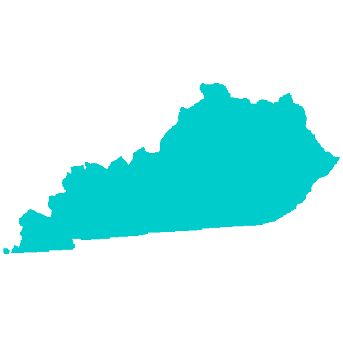 Map of Kentucky highlighting healthcare