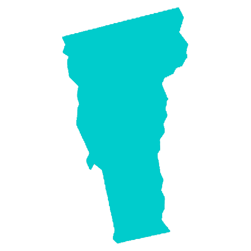 Map of Vermont highlighting healthcare